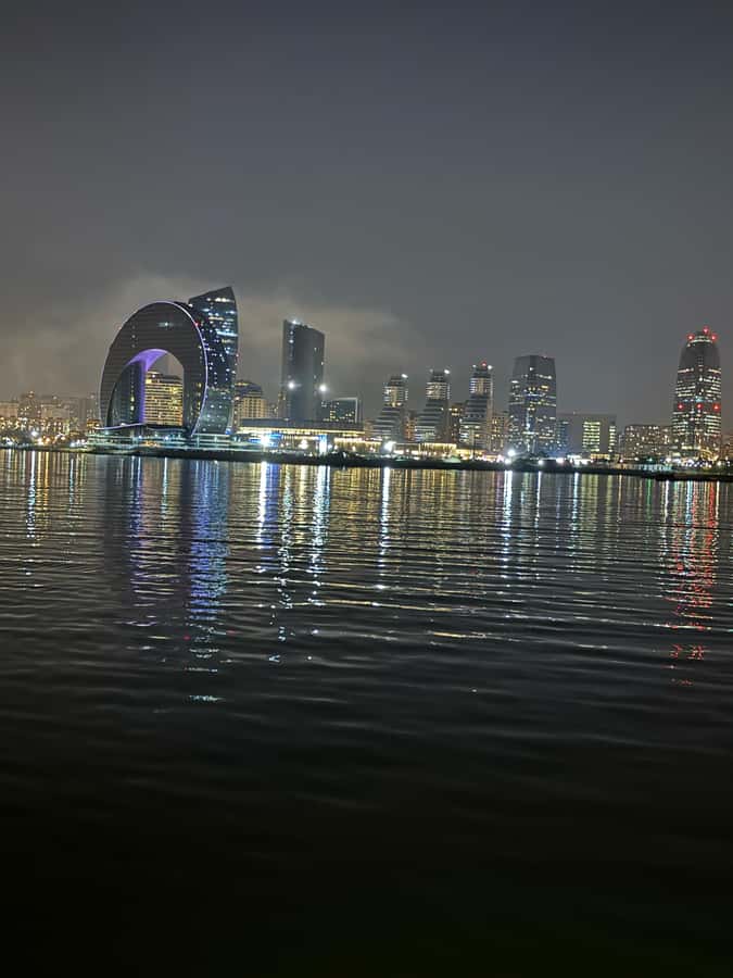 Baku: Caspian Sea Boat Tour with City Skyline Views - What you see from the boat