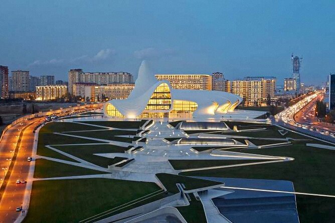 Baku Night City Tour Discover the Magic of Illuminated Landmarks - Flame Towers, Baku’s glowing signature