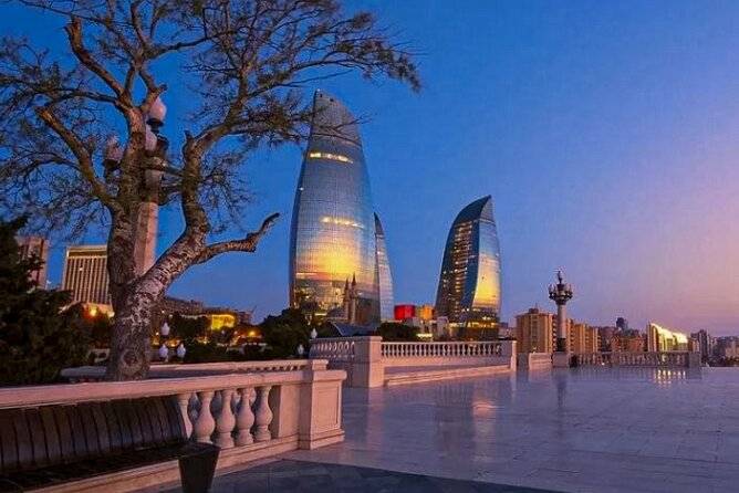 Baku Night City Tour Discover the Magic of Illuminated Landmarks - Mini-Venice beside Baku Boulevard