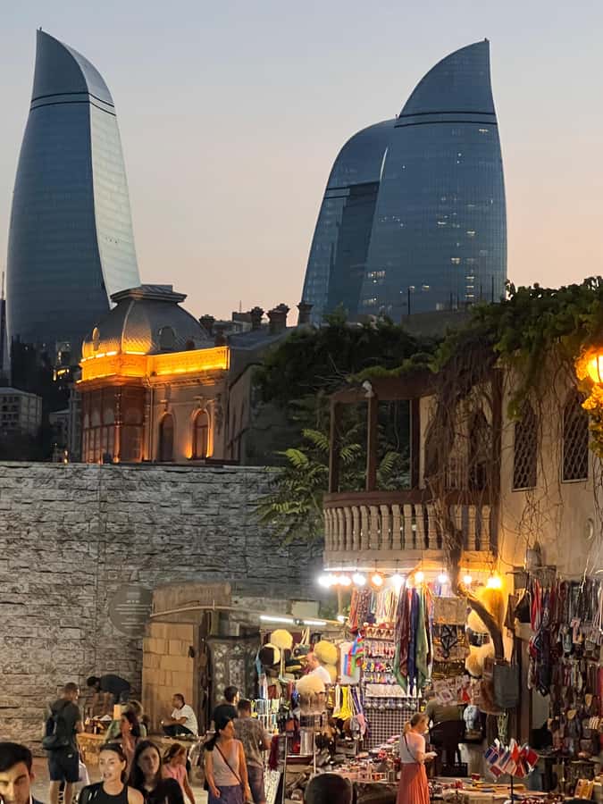 Baku: Night Panoramic Group Tour with Flame Towers 1 - Meeting near Icherisheher metro station