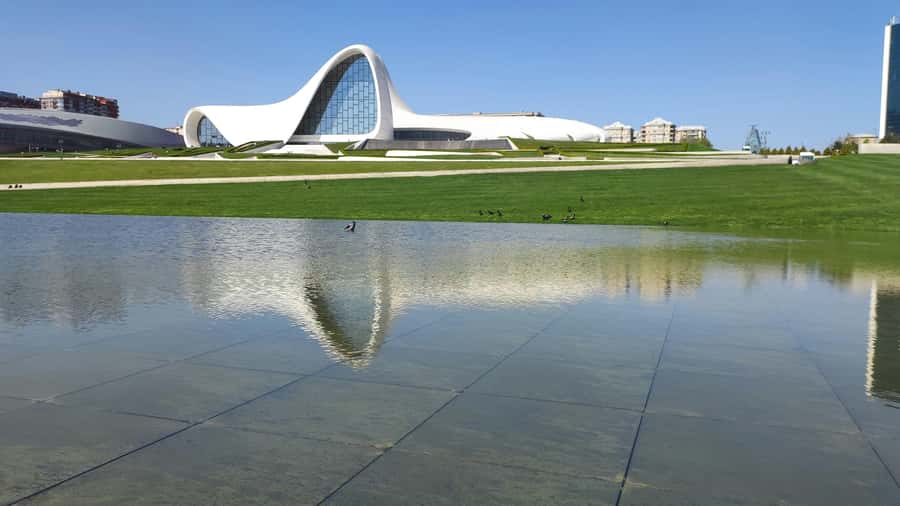 Baku: Night Panoramic Group Tour with Flame Towers 1 - Walking Baku Boulevard by the Caspian Sea