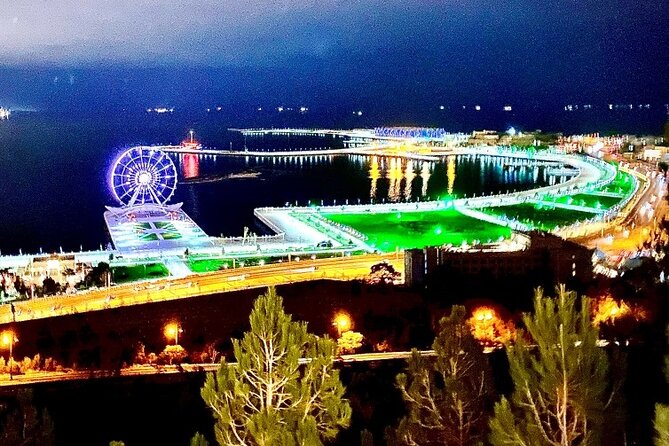 Baku Night Panoramic tour - One hour beside the Caspian on Baku Boulevard