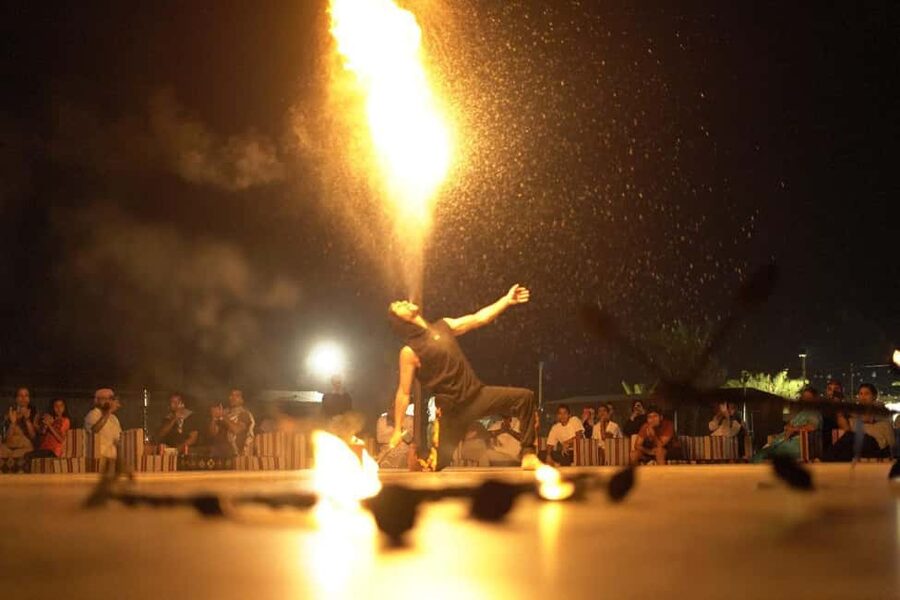 Dubai: Desert Safari, Camel Ride, Quad Bike & BBQ Dinner - BBQ dinner under the evening sky