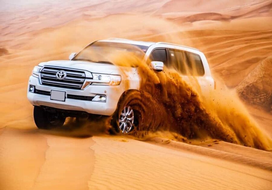 Dubai: Desert Safari, Camel Ride, Quad Bike & BBQ Dinner - The 4x4 ride and the first stretch of dunes