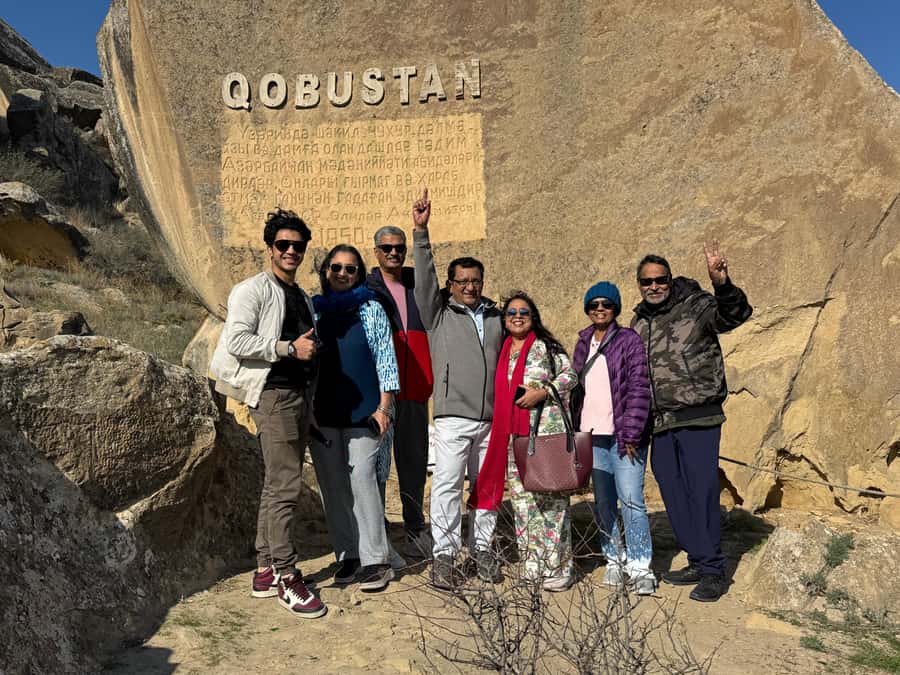 Gobustan & Mud, Fire Temple, Burning Mountain, H.A. Center - Bubbling mud volcanoes are the day’s oddest stop
