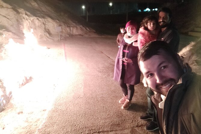 Gobustan, Mud Volcano, Burning Mountain and Fire Temple Tour - Yanar Dag, where the hillside burns
