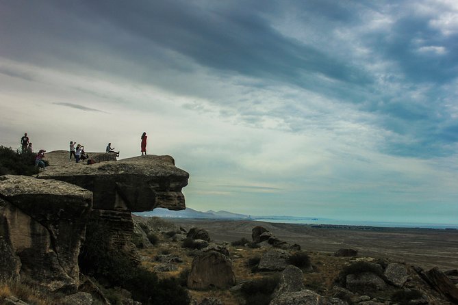 Gobustan, Mud volcanoes, Fire temple, Fire mountain GROUP TOUR - Yanar Dag ends the day with real flames