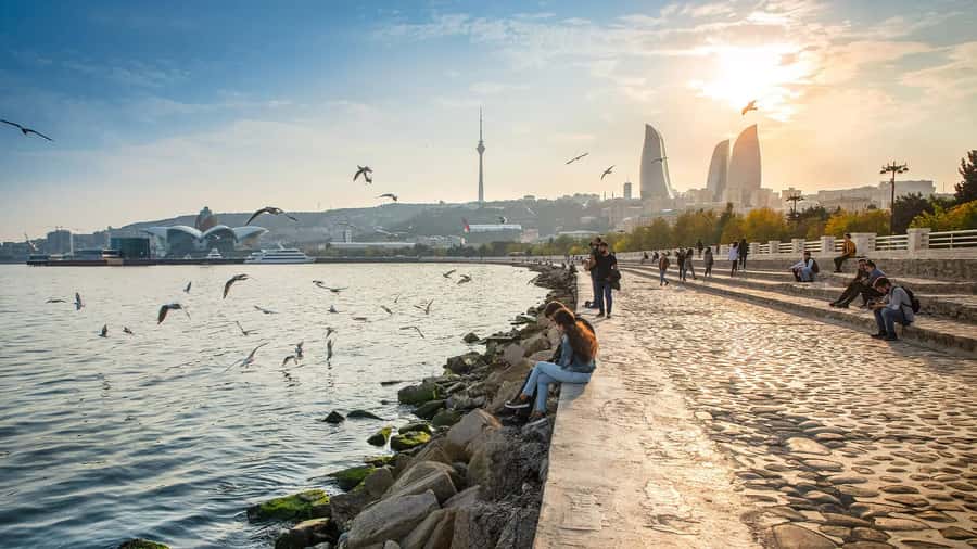 Heartbeat of Baku: Old & Modern City Walk (Group or Private) - Taking the funicular to Highland Park