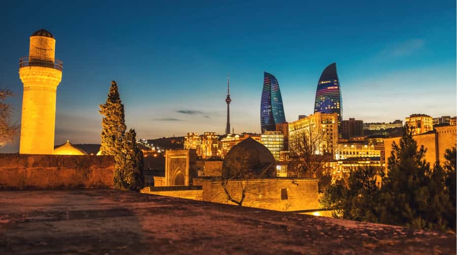 Old and Modern Baku City Tour - Highland Park: start with Baku from above