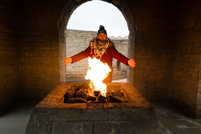 Private Gobustan - Absheron Tour - Yanar Dag ends the day with a burning hillside